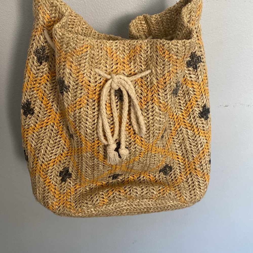 MW Light Raffia Crossbody Bag
